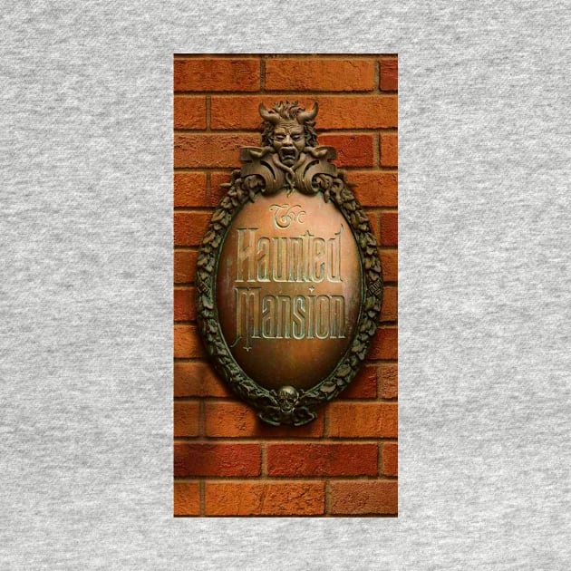 Haunted Mansion Board In The Brick Wall by semekadarso